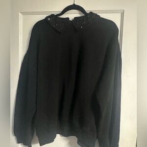 J. Crew Sweatshirt with Sequin Collar